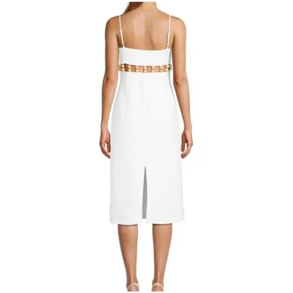 Antonio Melani Eos Crinkle Gauze Cut Out Beaded Square Neck Dress, Sz 4 -- NWT - Picture 5 of 13